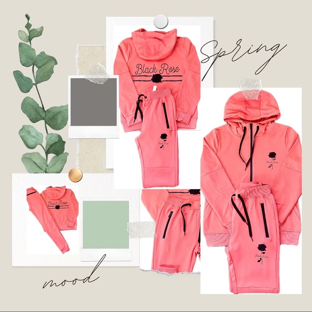 Black Rose Tech Jogger Set